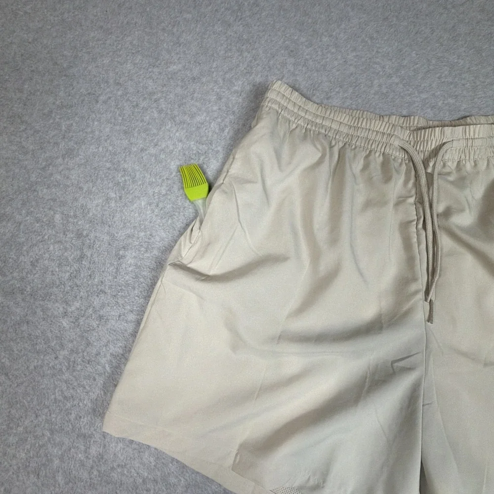 Adidas Cargo Shorts Mens XL Sandstone/White Logo 5